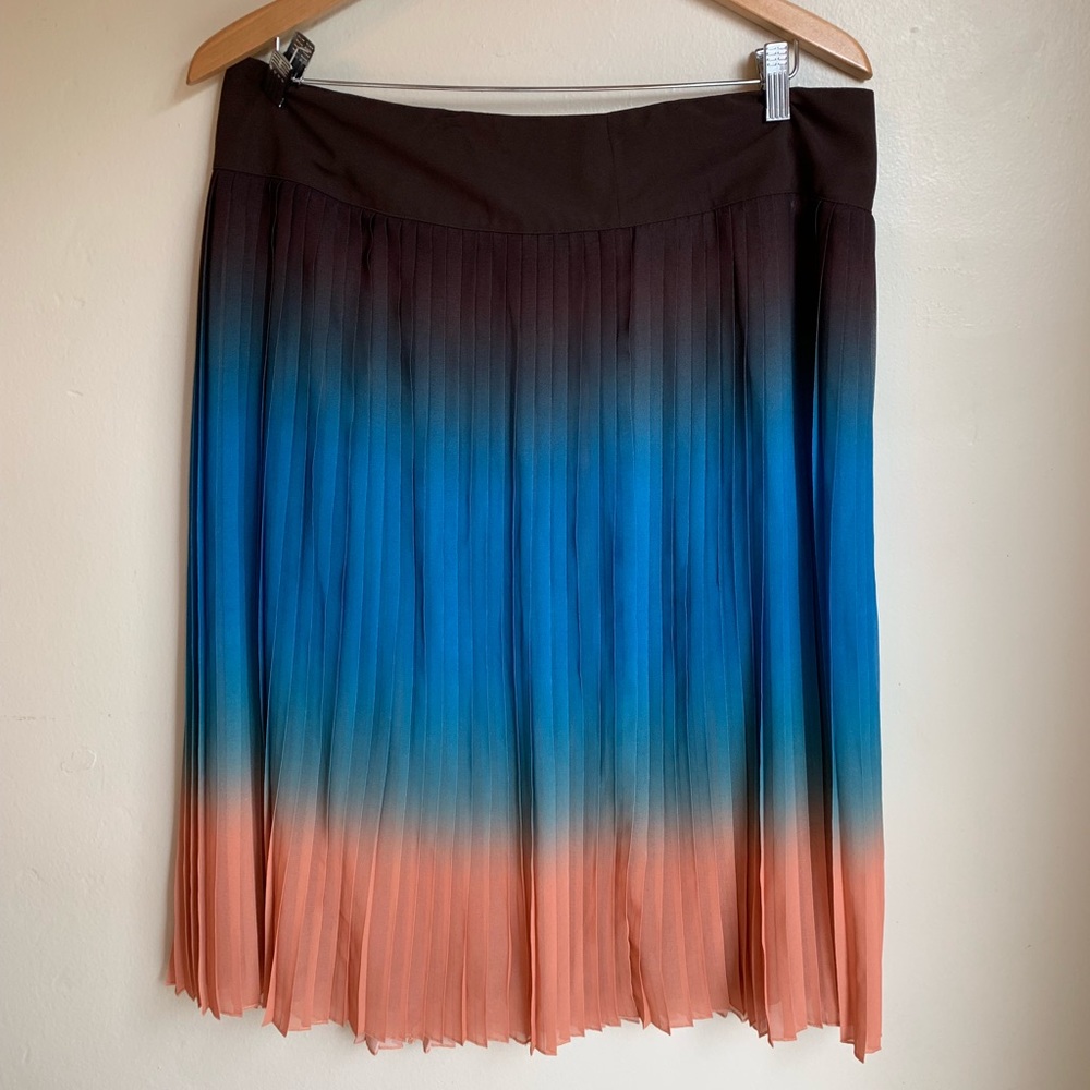 G.I.L.I. ombré rainbow pleated skirt